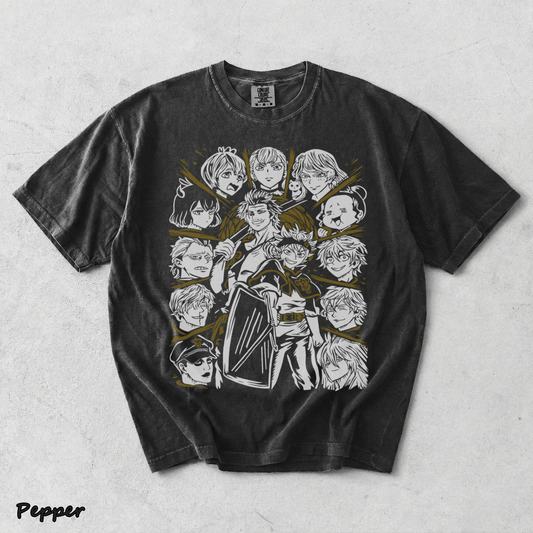 TT- Black Clover T-Shirt Asta Yuno Anime Manga Girl Gifts Black Shirt All Size - Pepper mockup