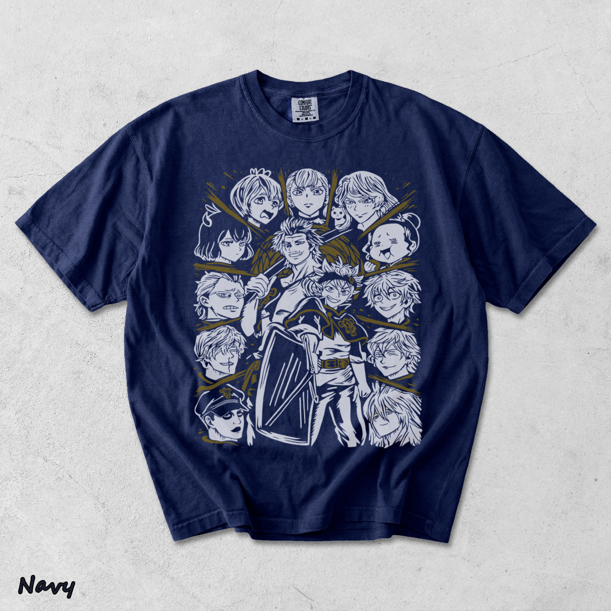 TT- Black Clover T-Shirt Asta Yuno Anime Manga Girl Gifts Black Shirt All Size - True Navy mockup