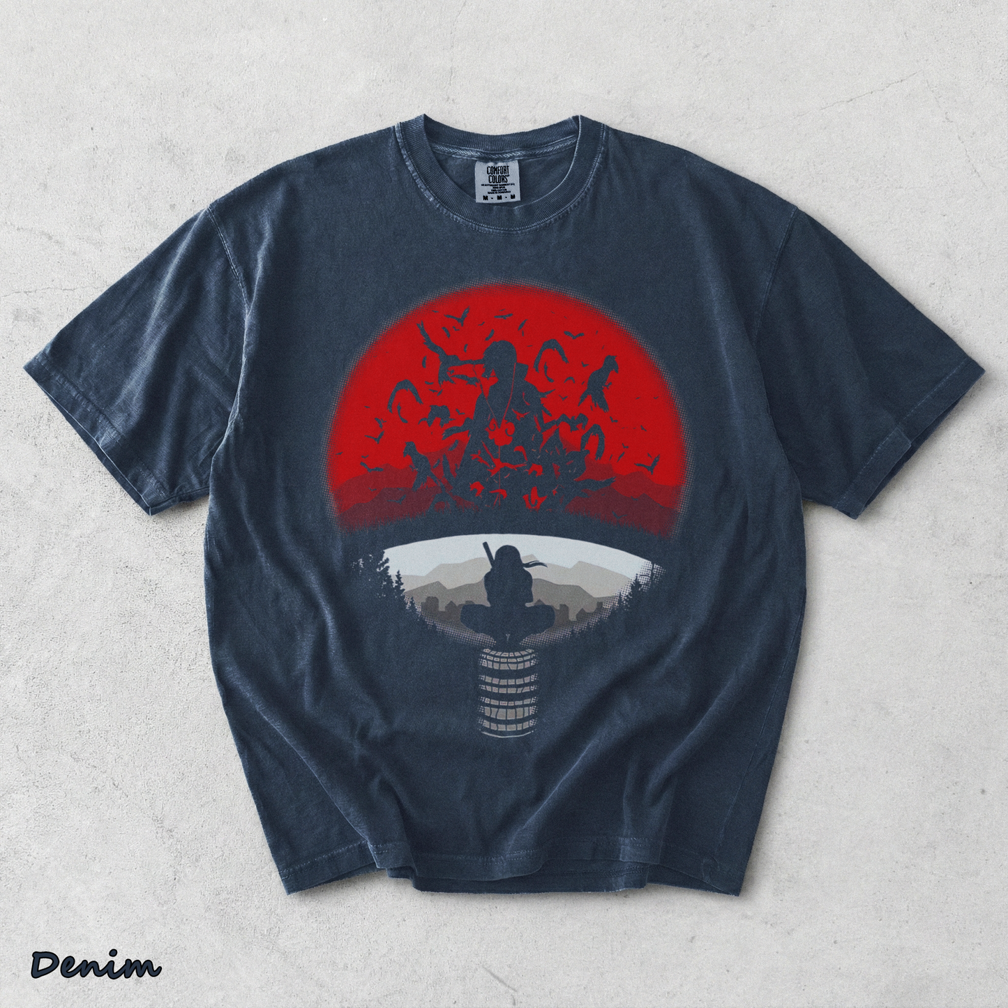 Uchiha Itachi The Betrayer - Denim mockup