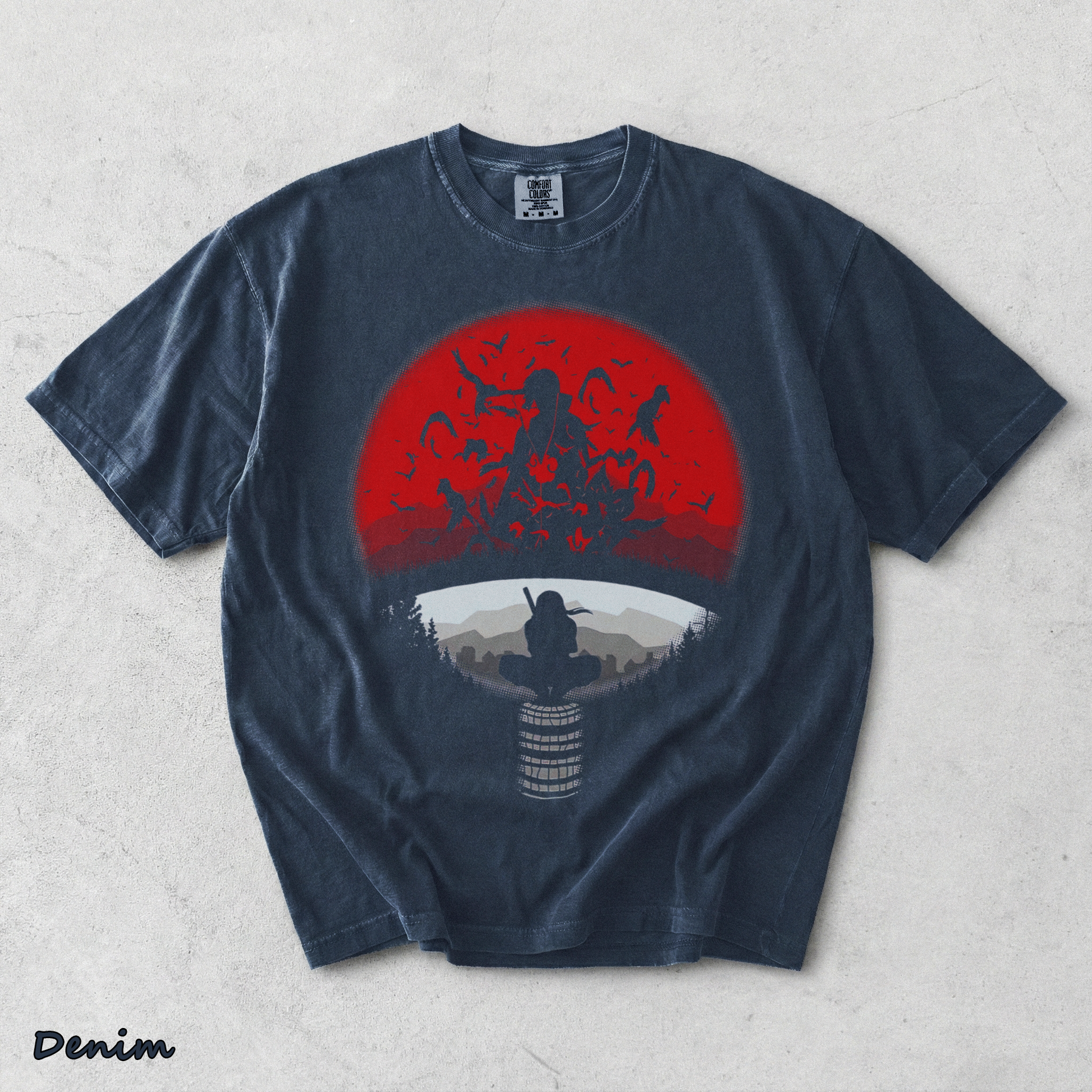 Uchiha Itachi The Betrayer - Denim mockup