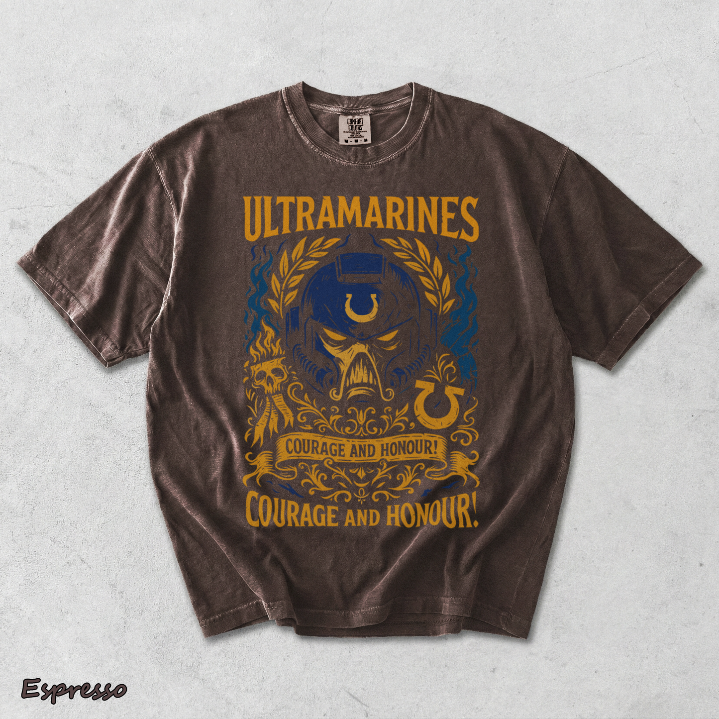 Ultramarine Hoodie T shirt.png 2 - Espresso mockup