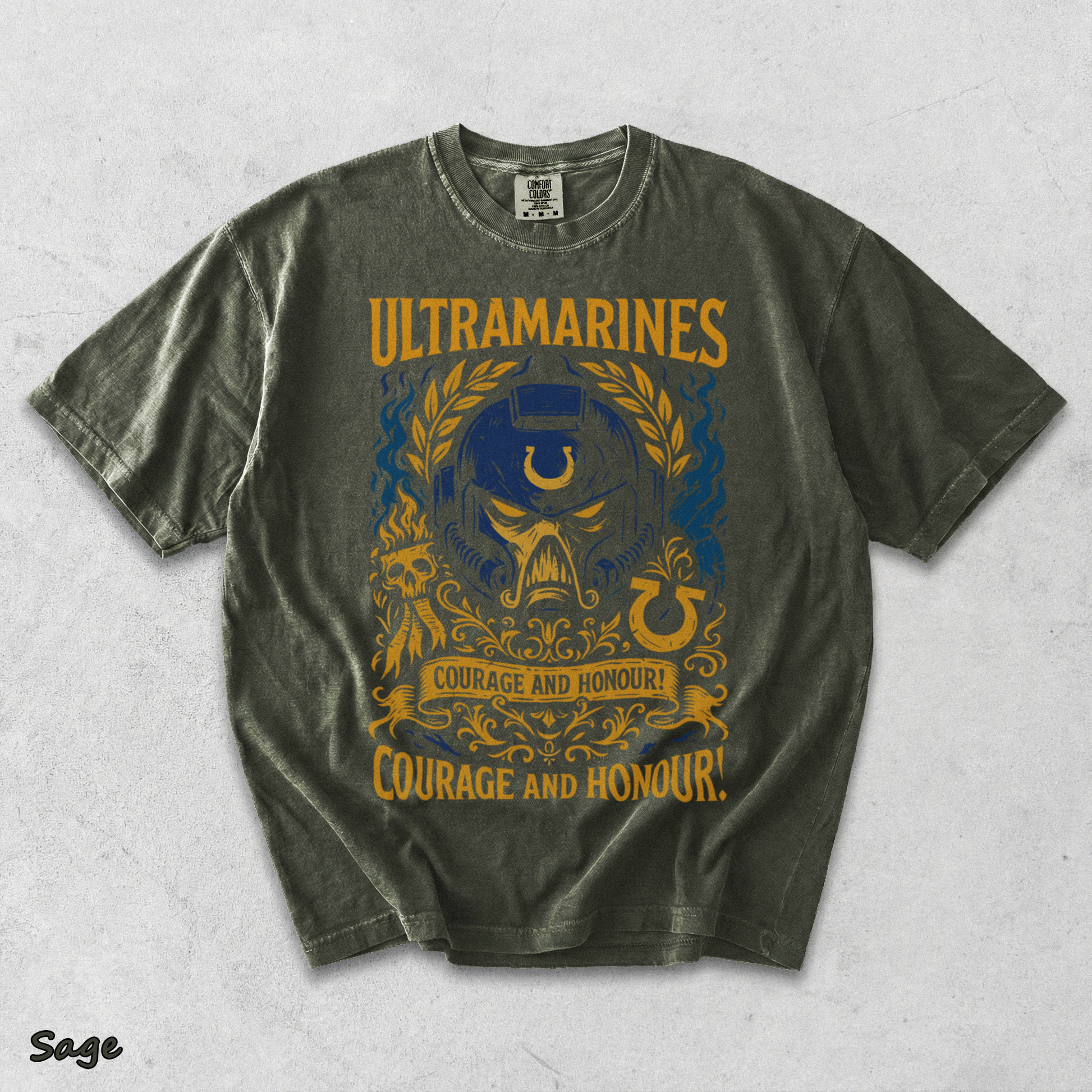 Ultramarine Hoodie T shirt.png 2 - Sage mockup