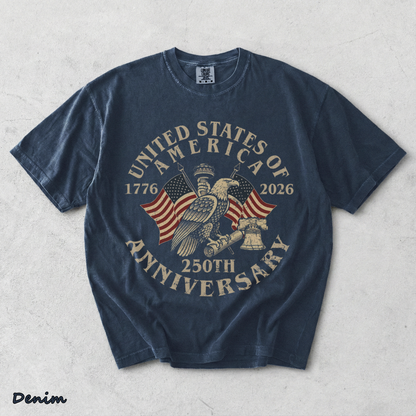 USA 250th Anniversary Comfort Colors Shirt - Denim mockup