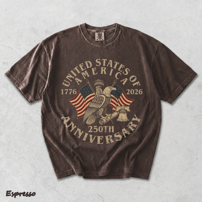 USA 250th Anniversary Comfort Colors Shirt - Espresso mockup