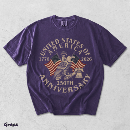 USA 250th Anniversary Comfort Colors Shirt - Grape mockup