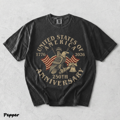 USA 250th Anniversary Comfort Colors Shirt - Pepper mockup