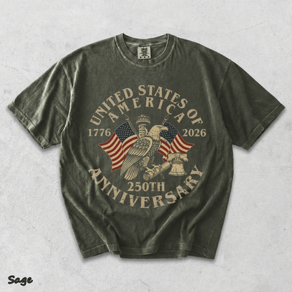 USA 250th Anniversary Comfort Colors Shirt - Sage mockup