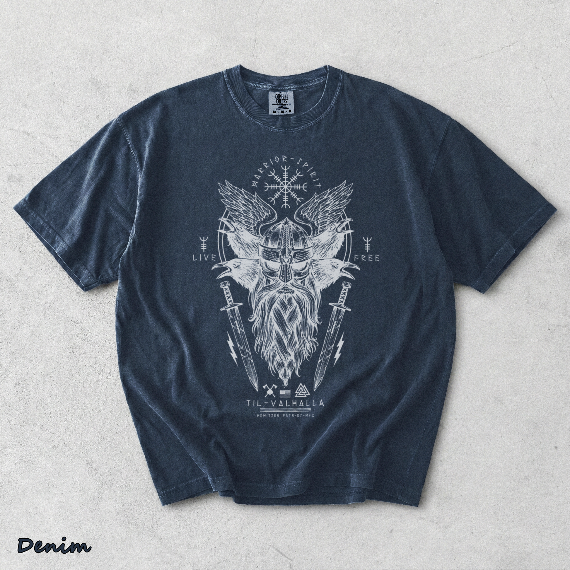 Valhalla Night Military Grunt - Denim mockup