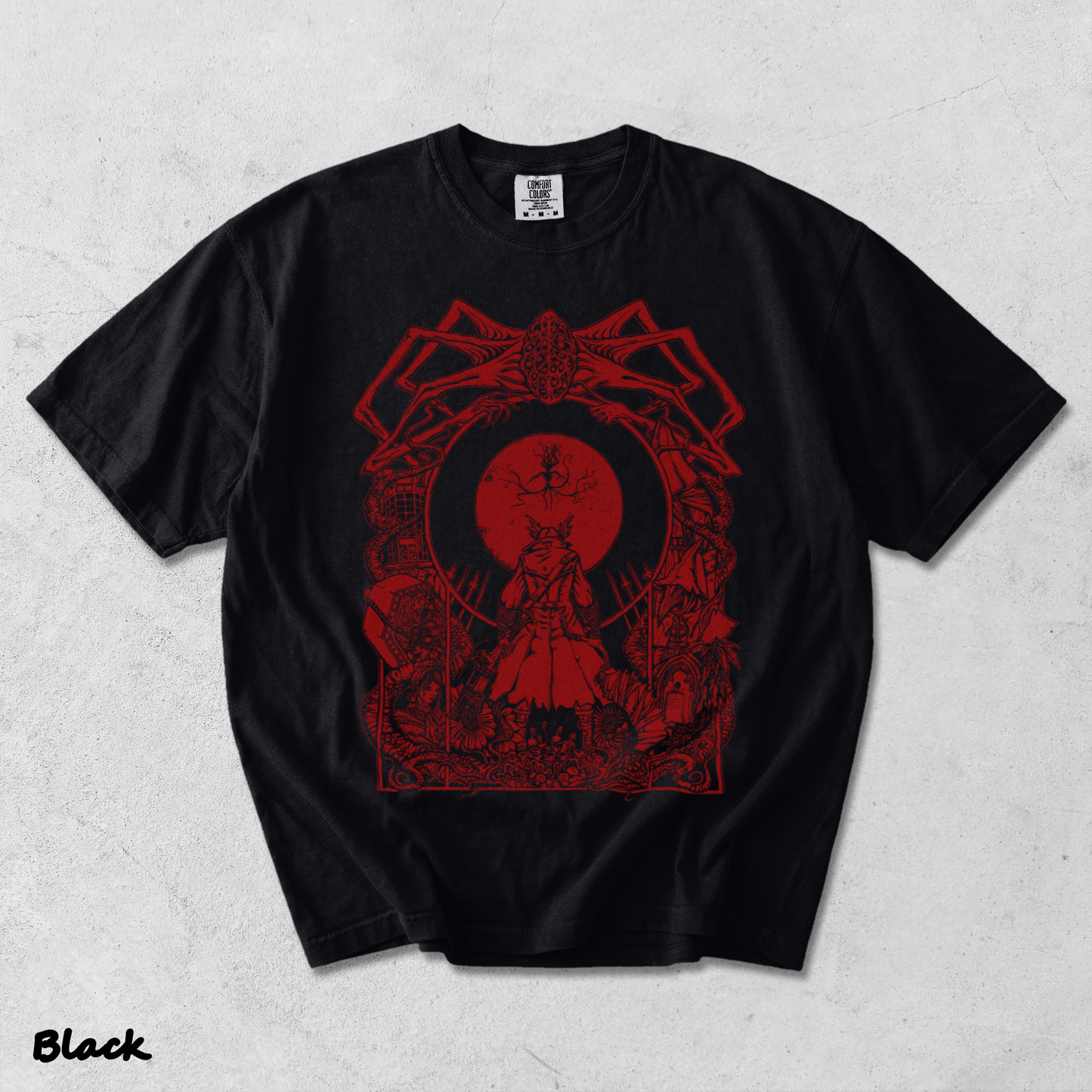 Vintage Bloodborne Blood Moon 2 - Black mockup