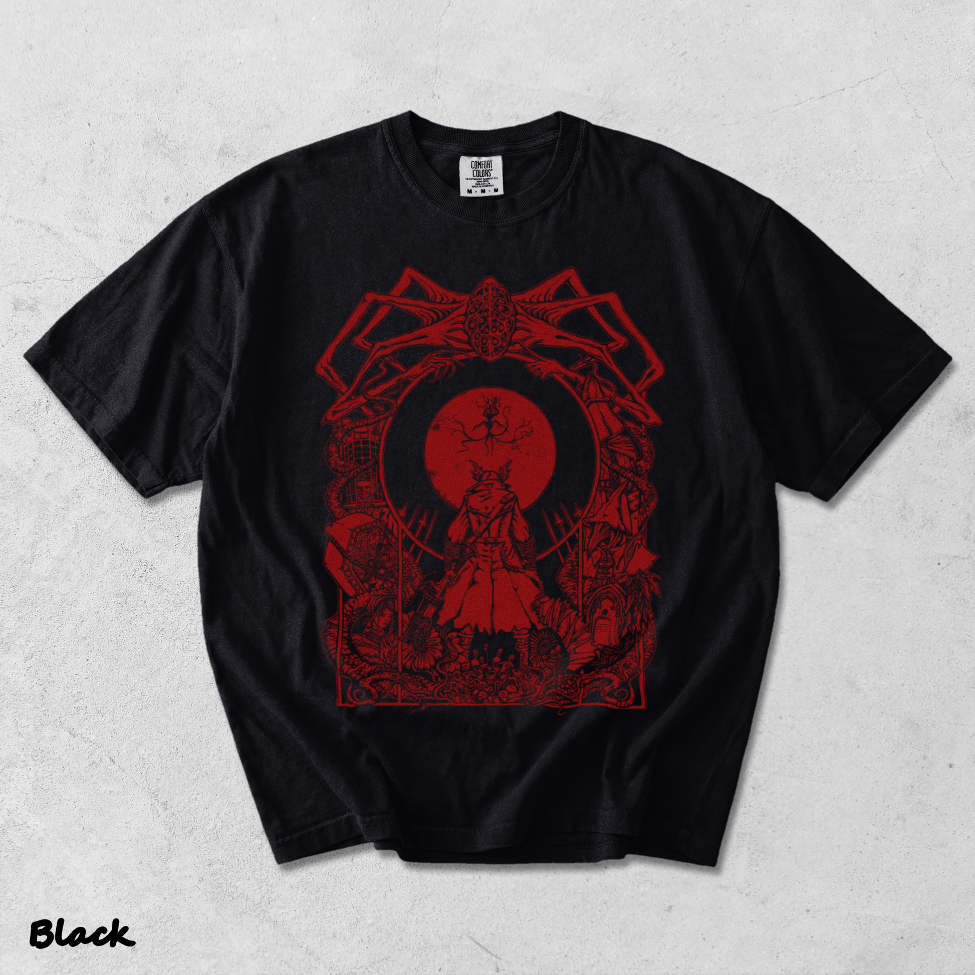Vintage Bloodborne Blood Moon 2 - Black mockup