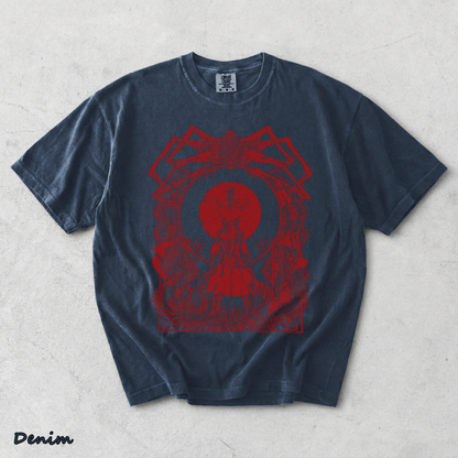Vintage Bloodborne Blood Moon 2 - Denim mockup