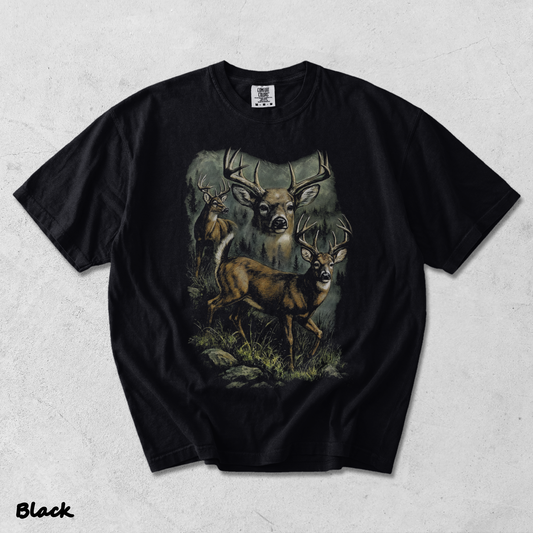 VINTAGE DEER - Black mockup
