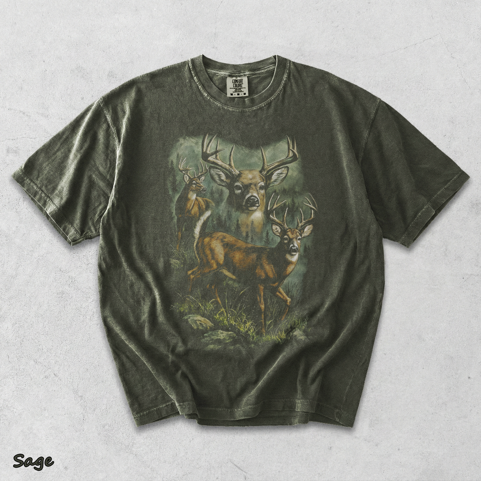 VINTAGE DEER - Sage mockup