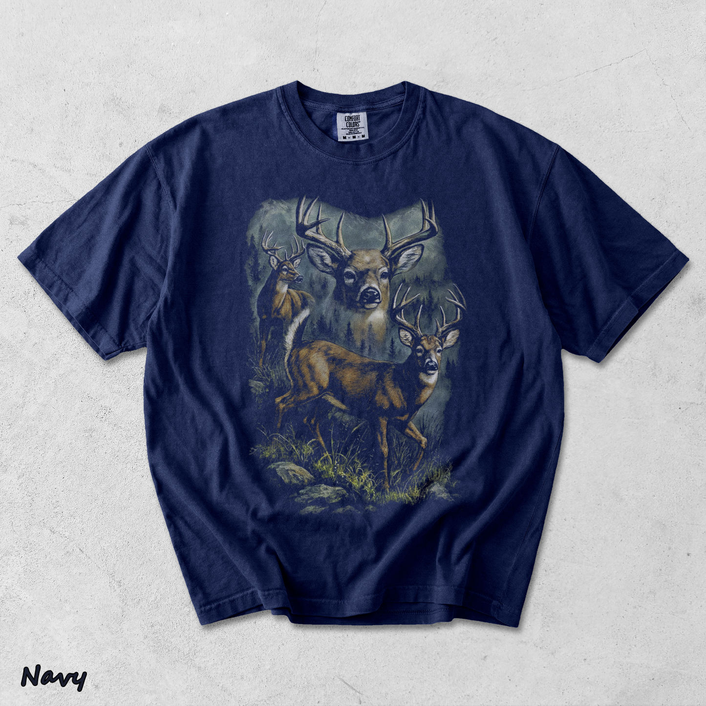 VINTAGE DEER - True Navy mockup
