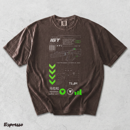 Vintage Marathon Gameplay Washed Lightweight Cotton - Espresso mockup