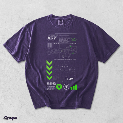 Vintage Marathon Gameplay Washed Lightweight Cotton - Grape mockup