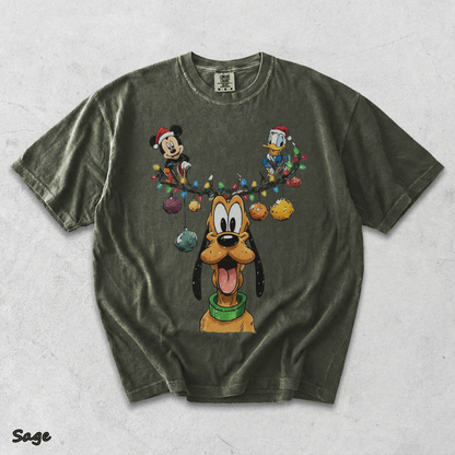 Vintage Pluto, Mickey Donal Sweatshirt - Sage mockup