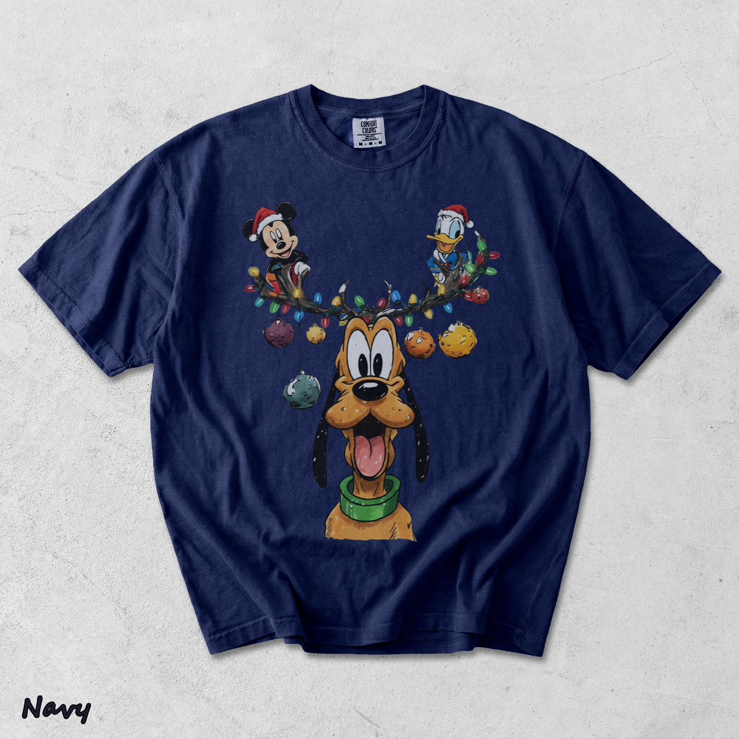 Vintage Pluto, Mickey Donal Sweatshirt - True Navy mockup