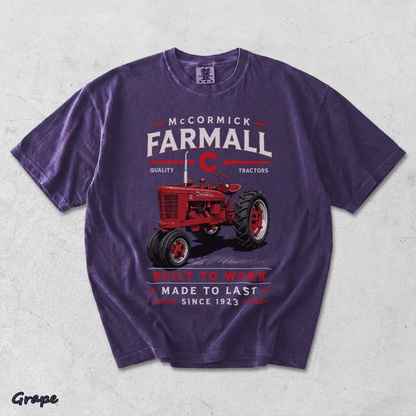 Vintage Red Tractor - Grape mockup