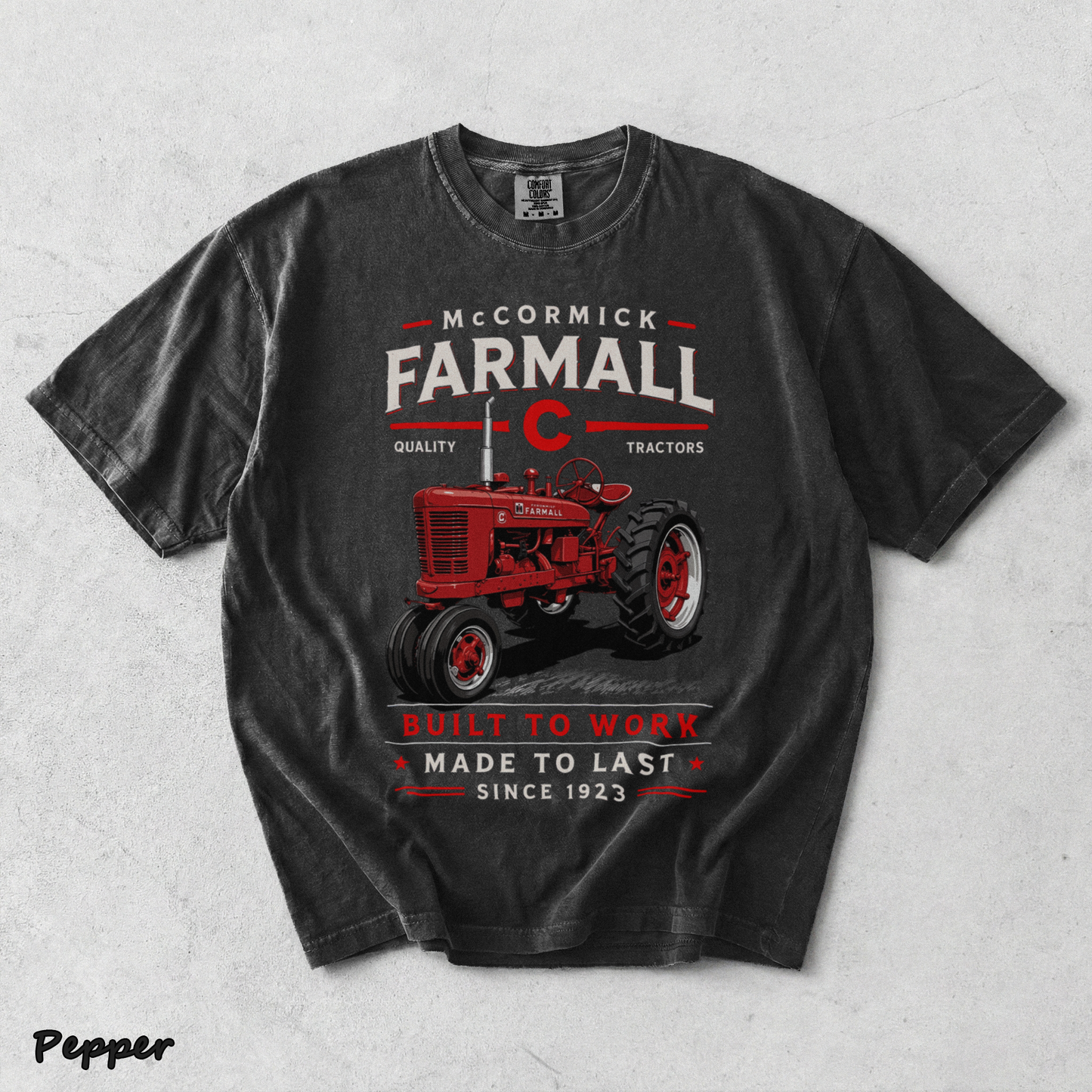 Vintage Red Tractor - Pepper mockup