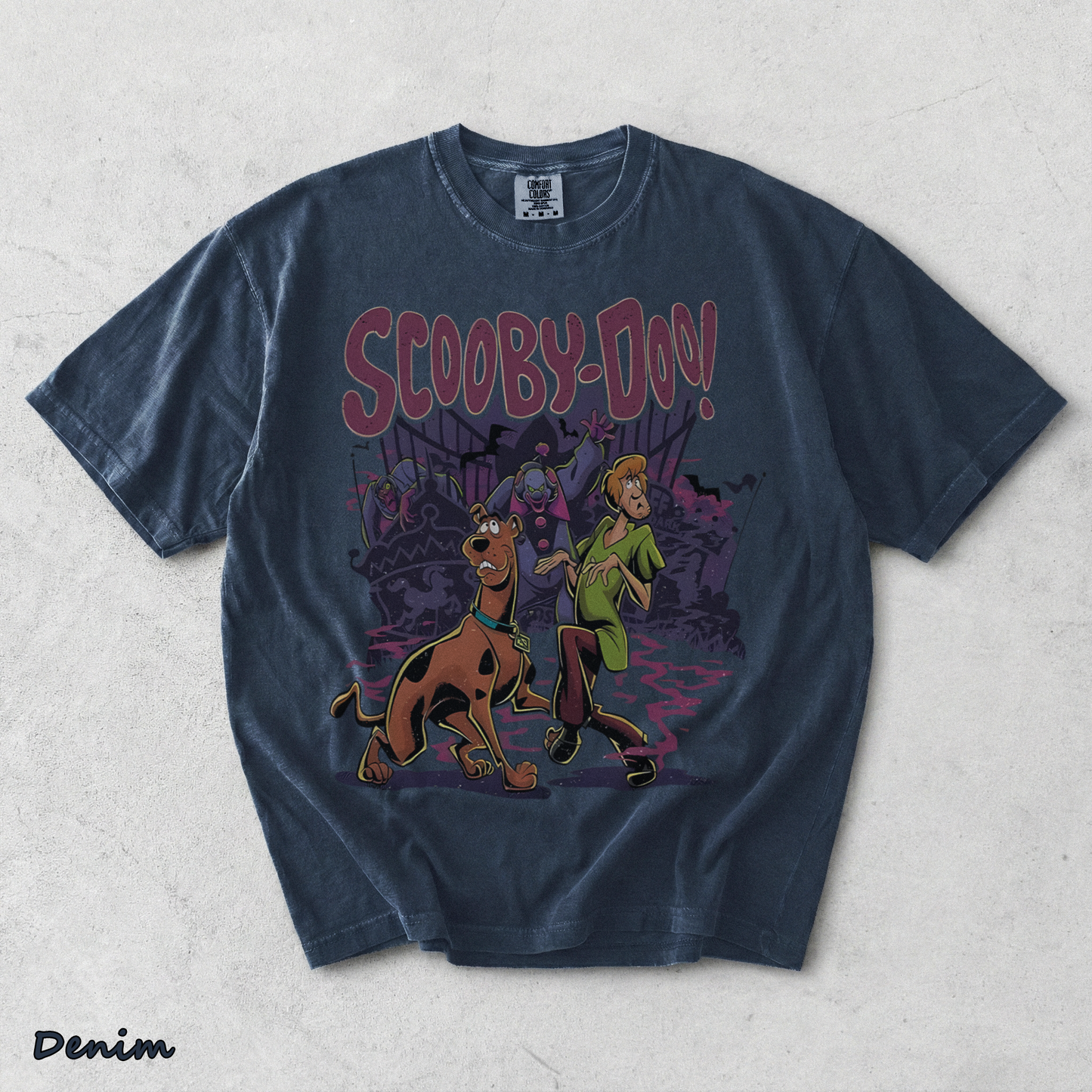 Vintage Scooby Doo Sweatshirt, Scooby Doo Halloween Tee - Denim mockup