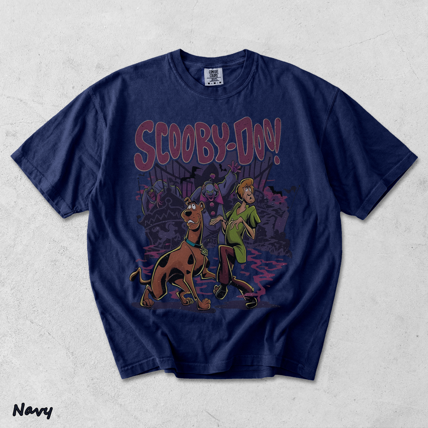 Vintage Scooby Doo Sweatshirt, Scooby Doo Halloween Tee - True Navy mockup