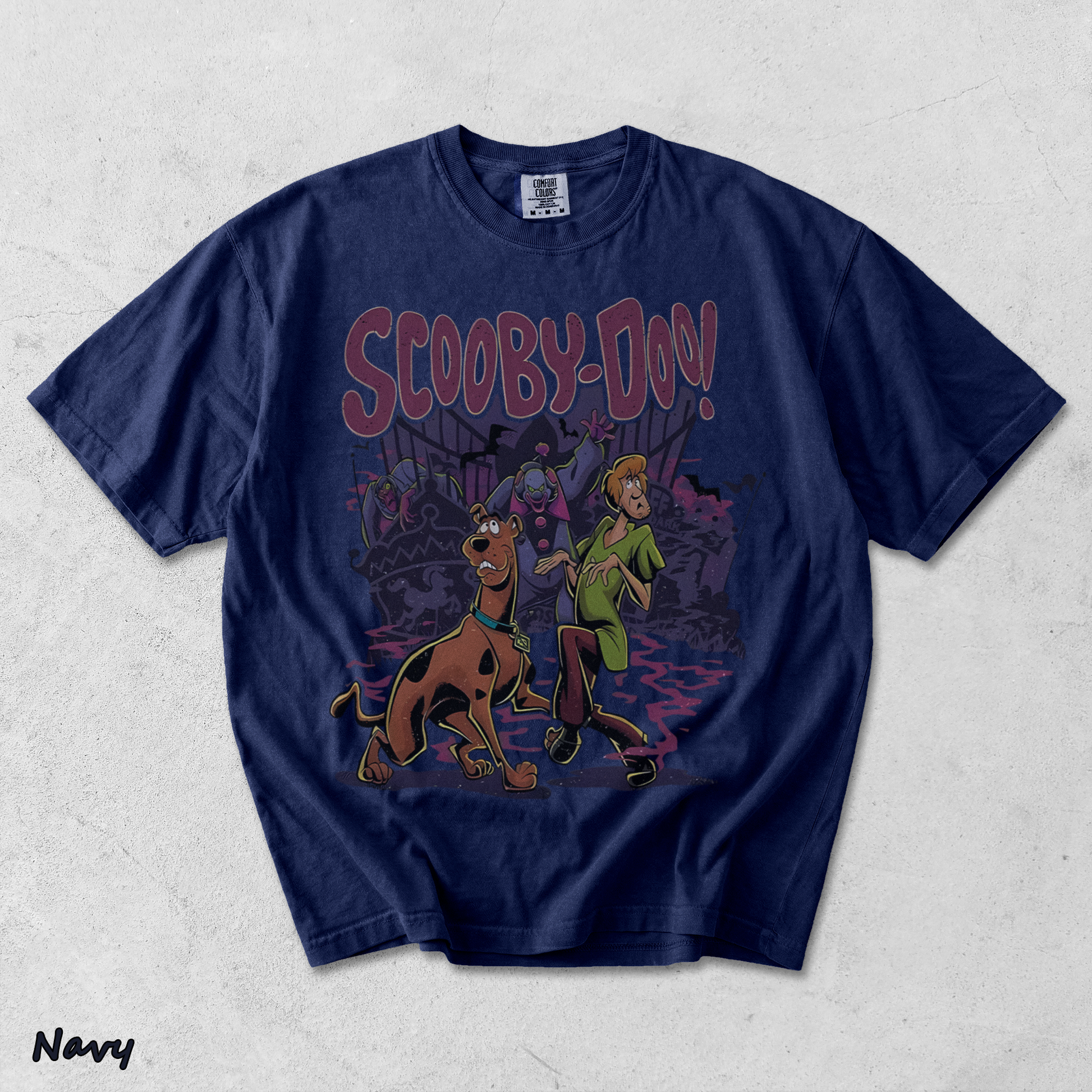 Vintage Scooby Doo Sweatshirt, Scooby Doo Halloween Tee - True Navy mockup