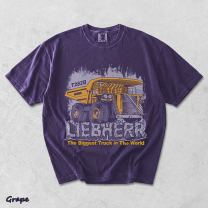 Vintage The Biggest Truck In The World Liebherr - Grape mockup