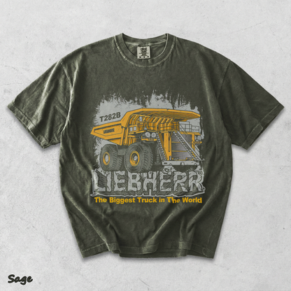 Vintage The Biggest Truck In The World Liebherr - Sage mockup