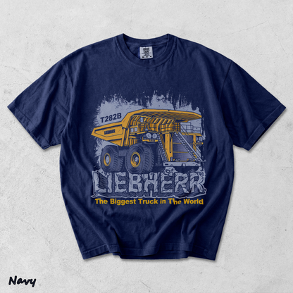 Vintage The Biggest Truck In The World Liebherr - True Navy mockup
