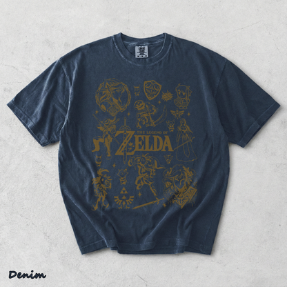 Vintage Zelda Icon Collage - Denim mockup