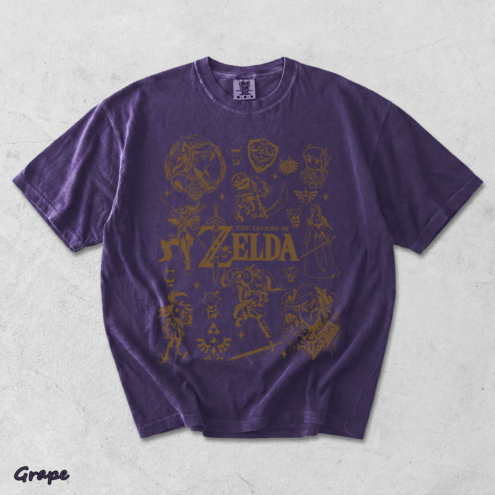 Vintage Zelda Icon Collage - Grape mockup