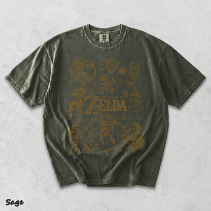 Vintage Zelda Icon Collage - Sage mockup