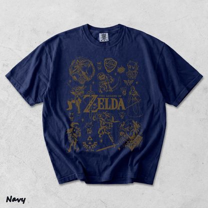 Vintage Zelda Icon Collage - True Navy mockup