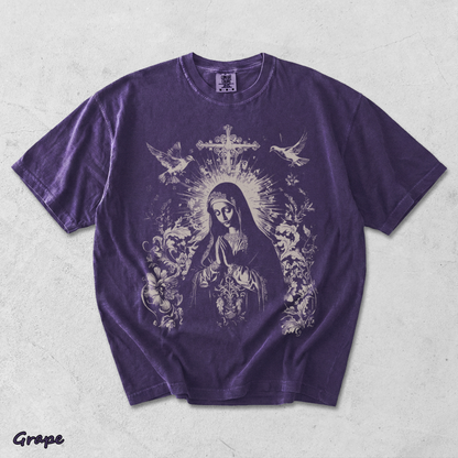 Virgin Mary Gothic Hoodie - Grape mockup