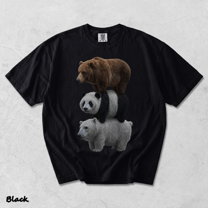 We Bears Realistic TShirt, Stacked Bares Shirt - Black mockup