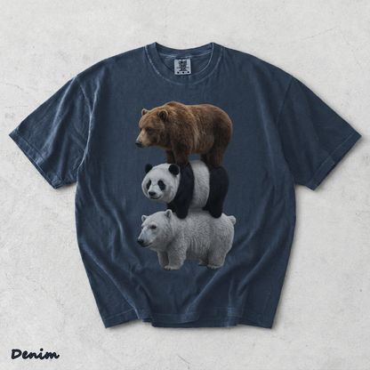 We Bears Realistic TShirt, Stacked Bares Shirt - Denim mockup