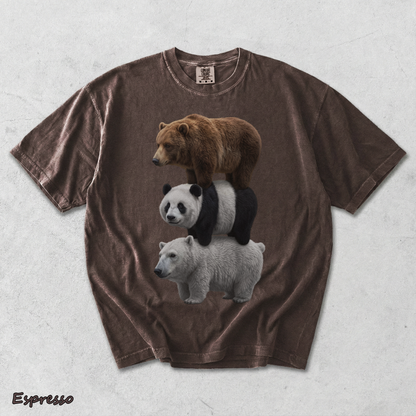 We Bears Realistic TShirt, Stacked Bares Shirt - Espresso mockup