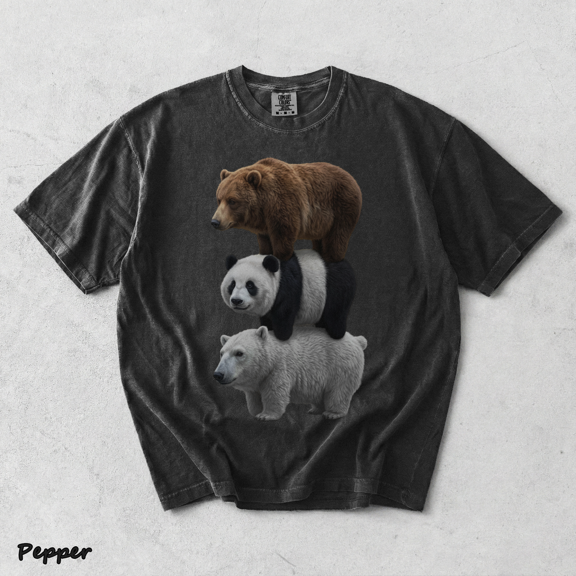 We Bears Realistic TShirt, Stacked Bares Shirt - Pepper mockup