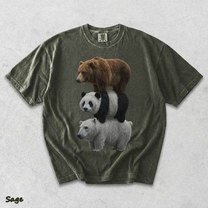 We Bears Realistic TShirt, Stacked Bares Shirt - Sage mockup