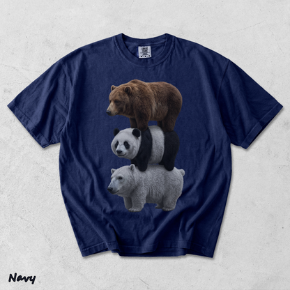 We Bears Realistic TShirt, Stacked Bares Shirt - True Navy mockup