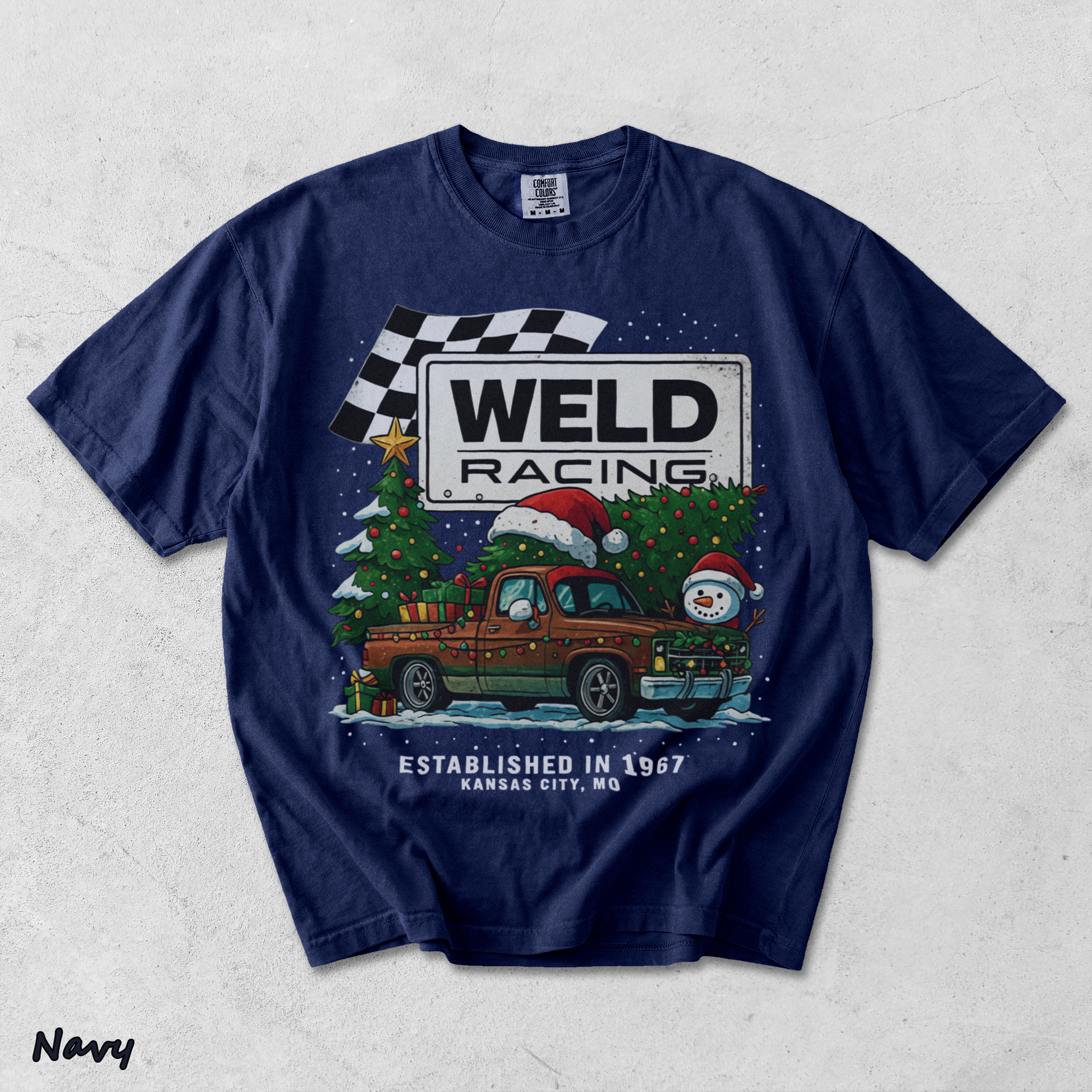 Weld Racing Christmas - True Navy mockup