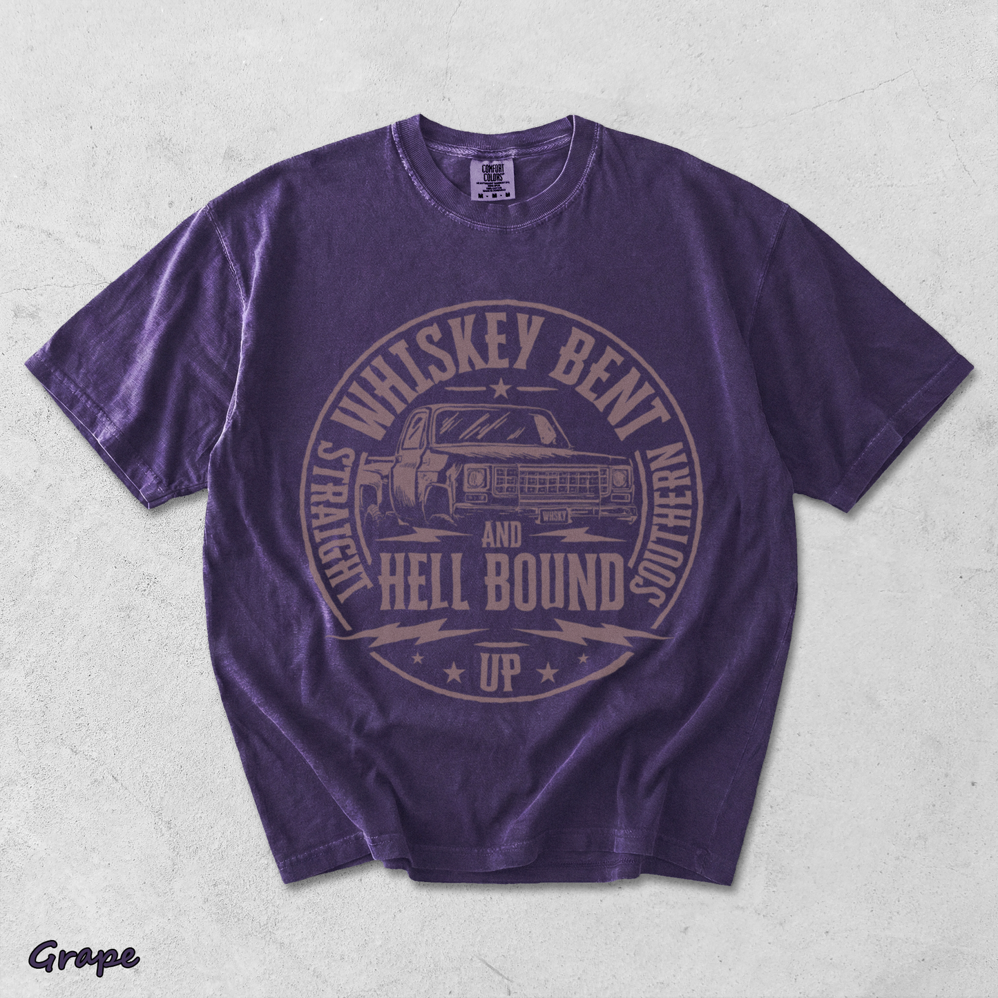 Whiskey Bent And Hell Bound - Grape mockup