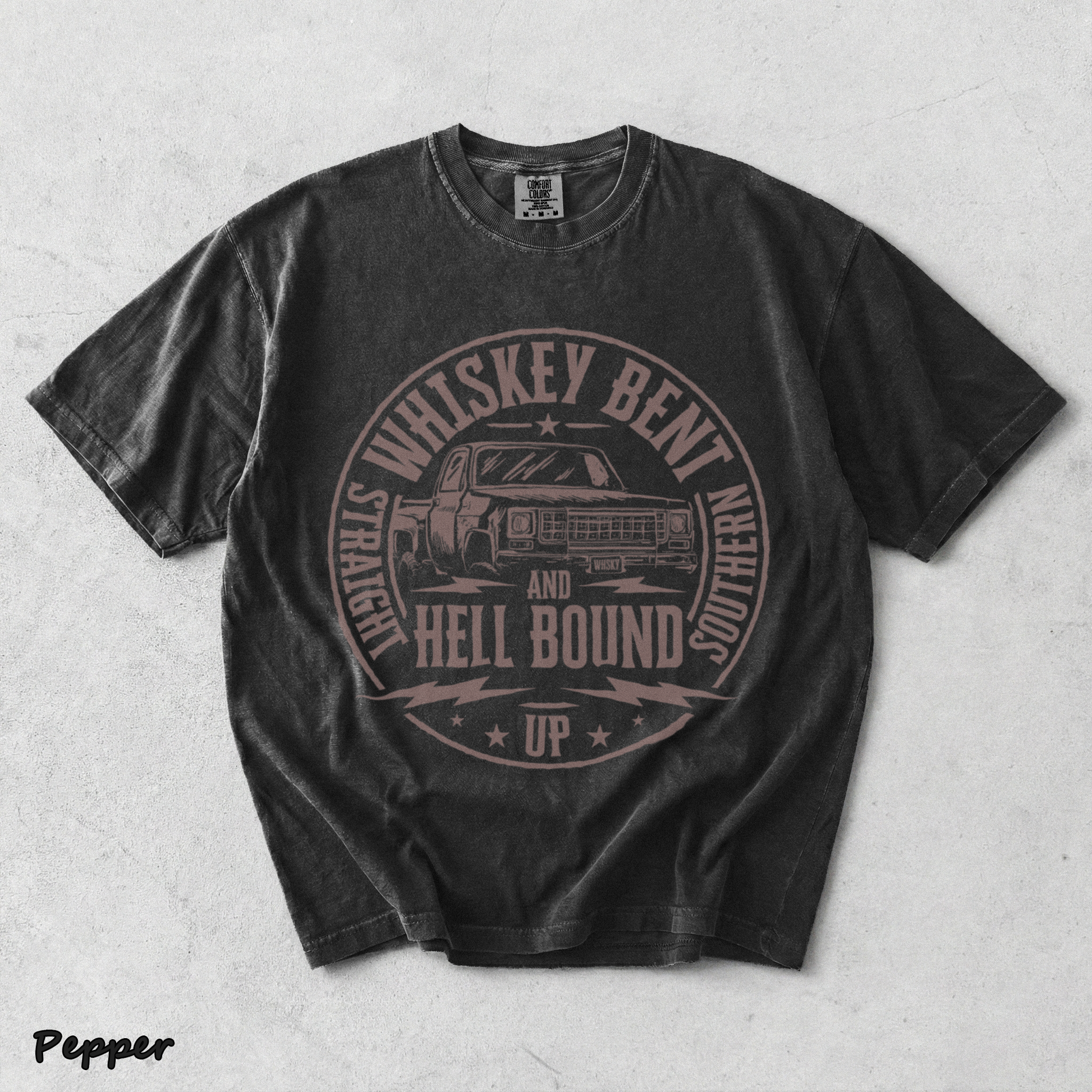 Whiskey Bent And Hell Bound - Pepper mockup