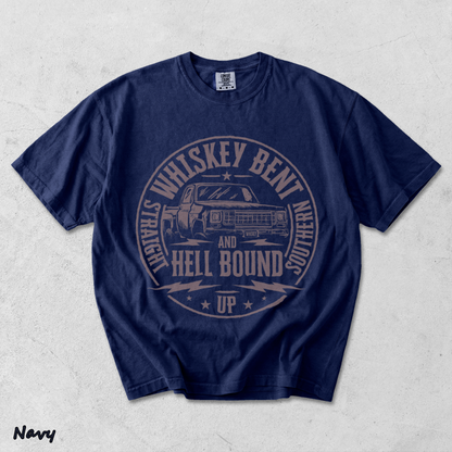 Whiskey Bent And Hell Bound - True Navy mockup
