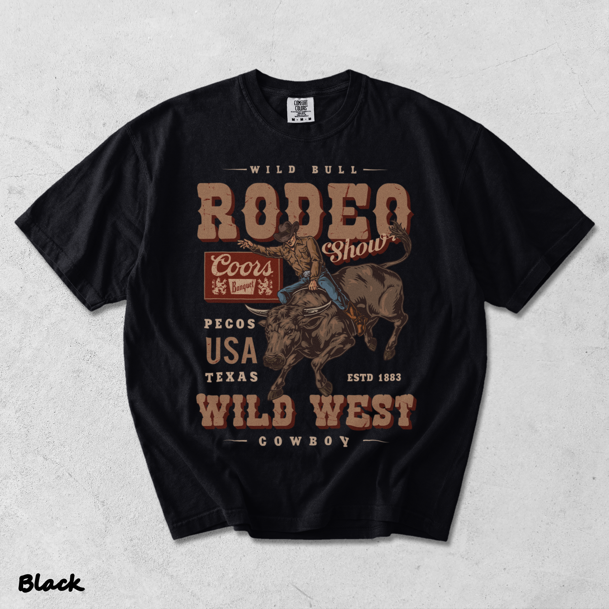 Wild Bull Rodeo - Black mockup