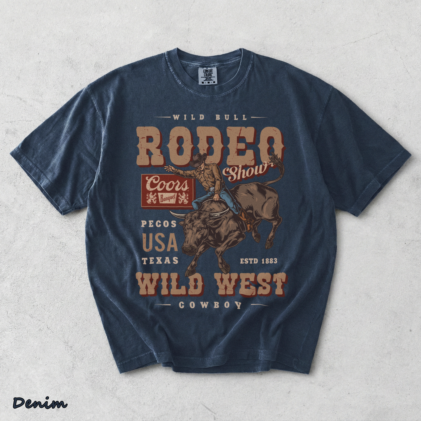 Wild Bull Rodeo - Denim mockup