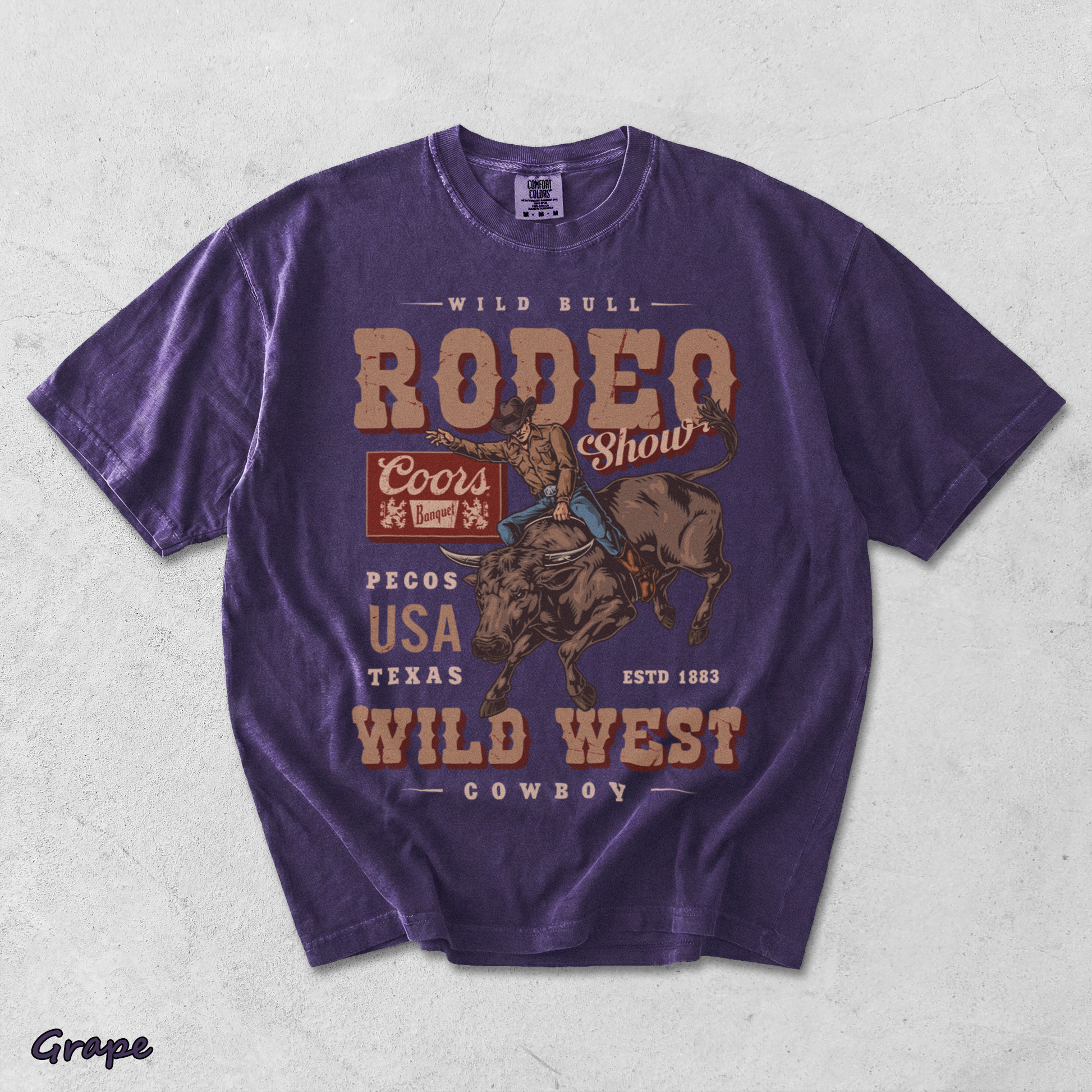 Wild Bull Rodeo - Grape mockup