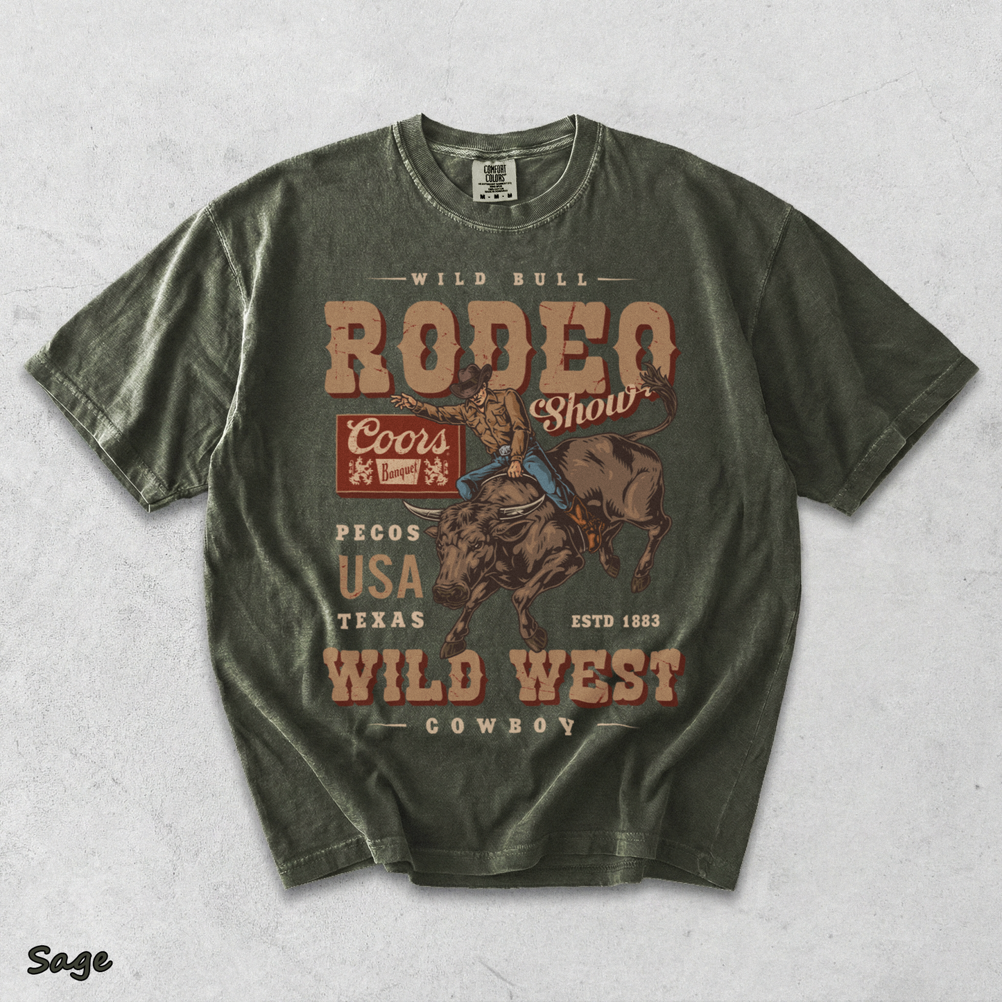 Wild Bull Rodeo - Sage mockup