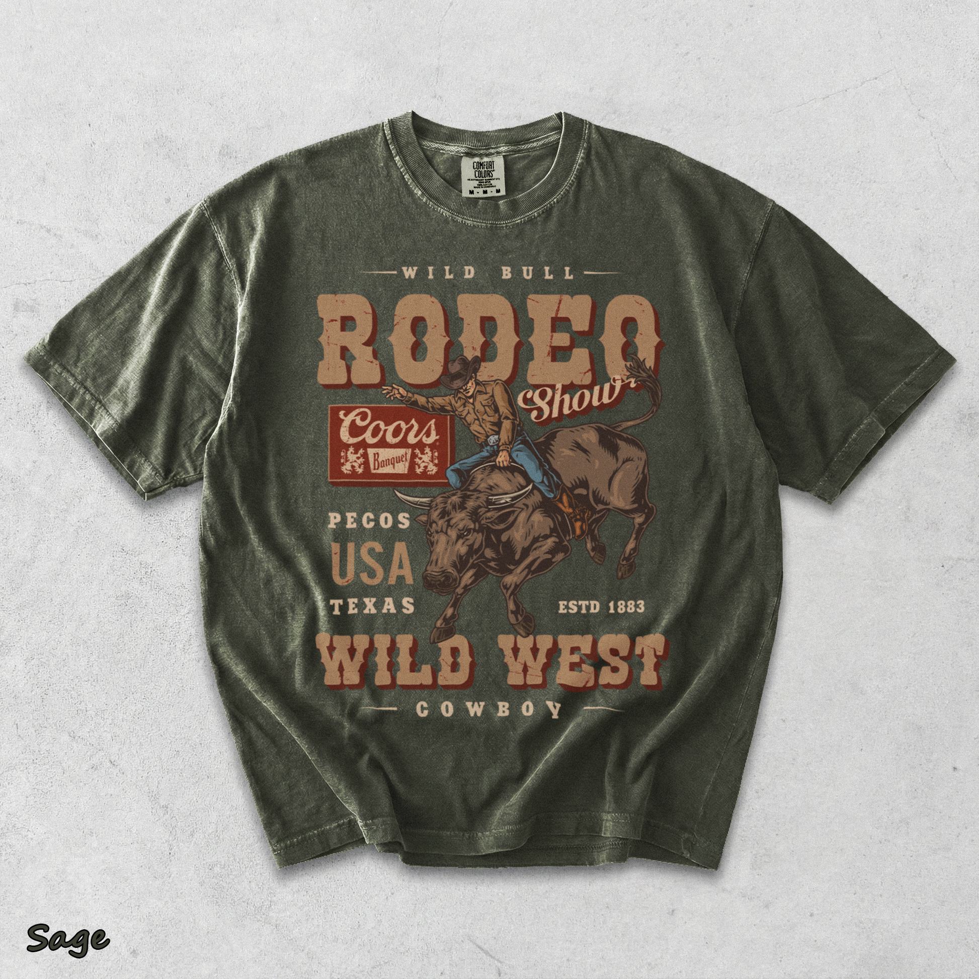 Wild Bull Rodeo - Sage mockup